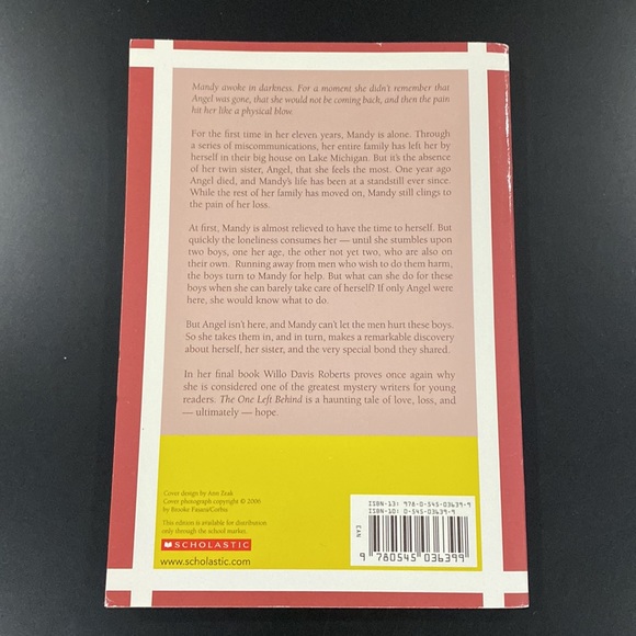 The One Left Behind by Willo Davis Roberts - Scholastic Paperback Novel - Picture 2 of 5